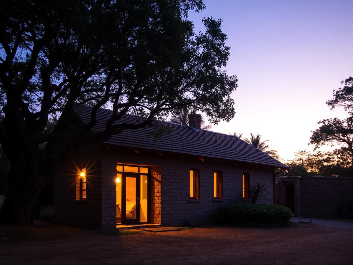 Cut stone cottage with a walled garden in Karen